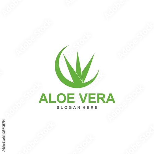 aloe vera logo template, design vector, lotion, treatment