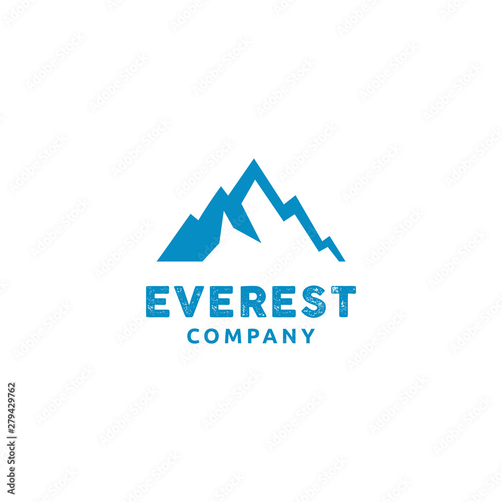 Minimalist Modern Everest Mountain logo design Stock Vector | Adobe Stock