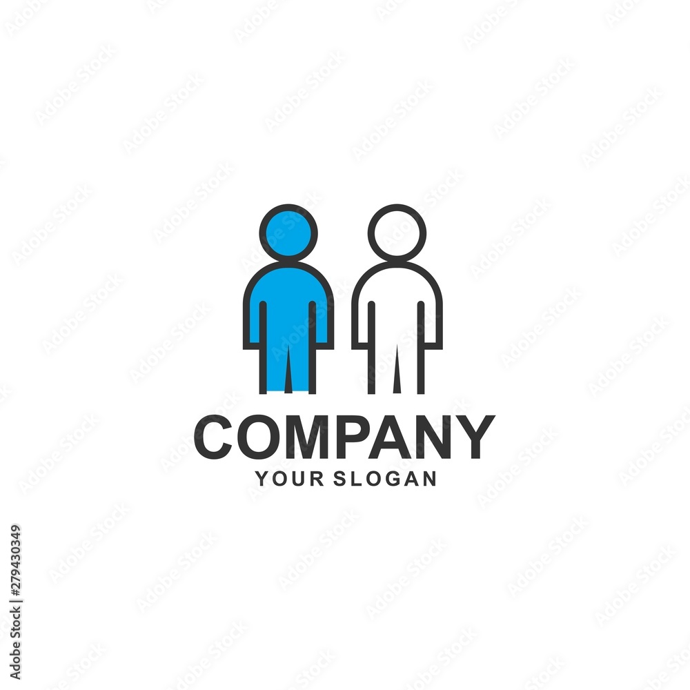 people human logo template design vector illustration silhouette people human logo template design vector illustration silhouette