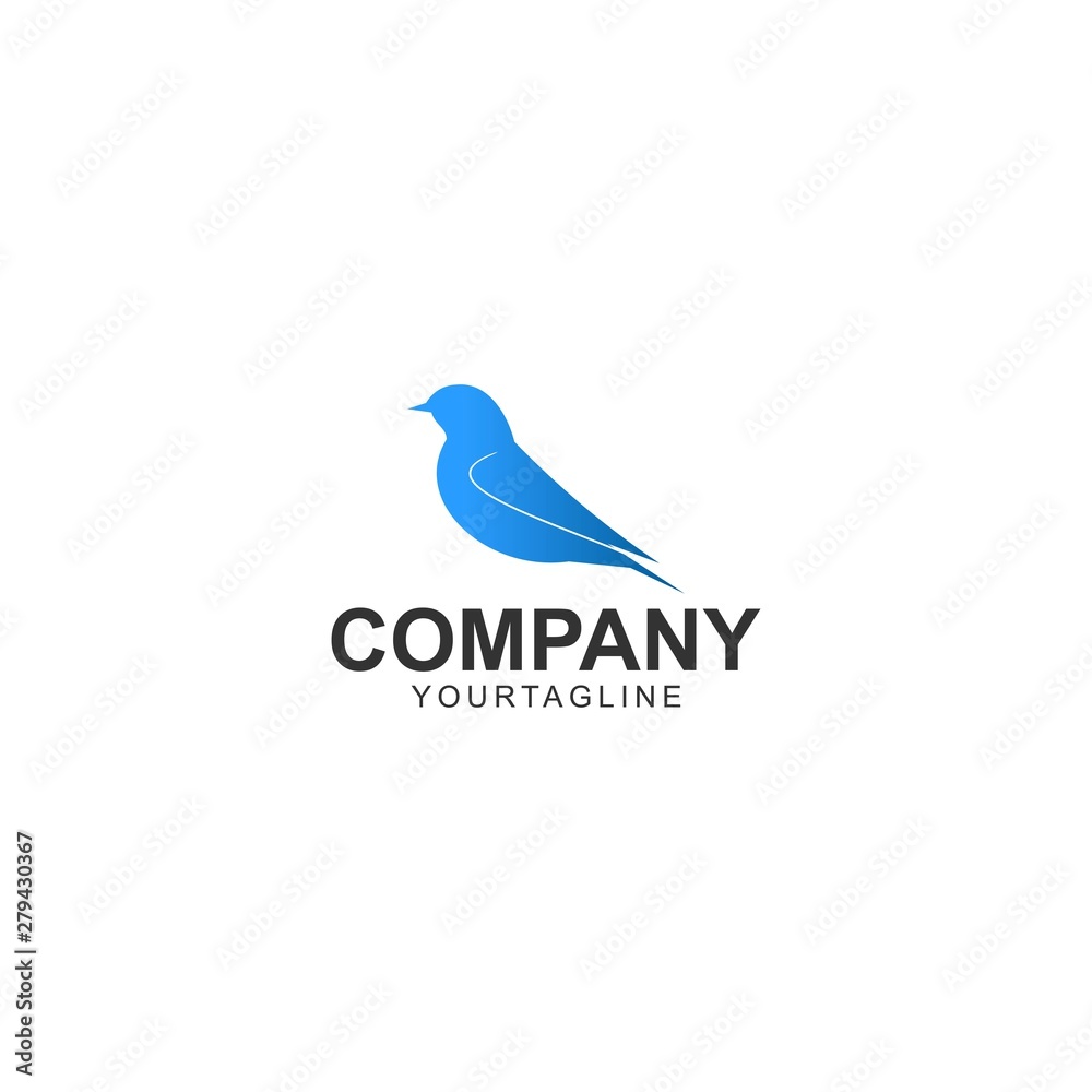 bird logo template design vector, illustration silhouette bird logo template design vector, illustration silhouette