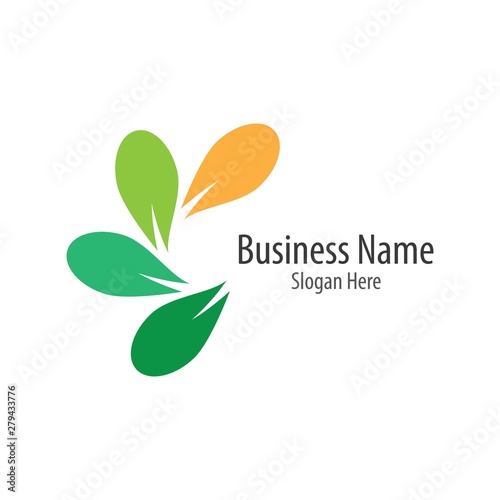 Ecology logo template vector icon illustration