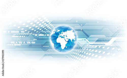 vector digital global technology concept, abstract background