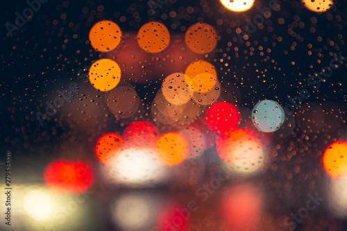 Photography blur rainy night bokeh city road romantic colorful background