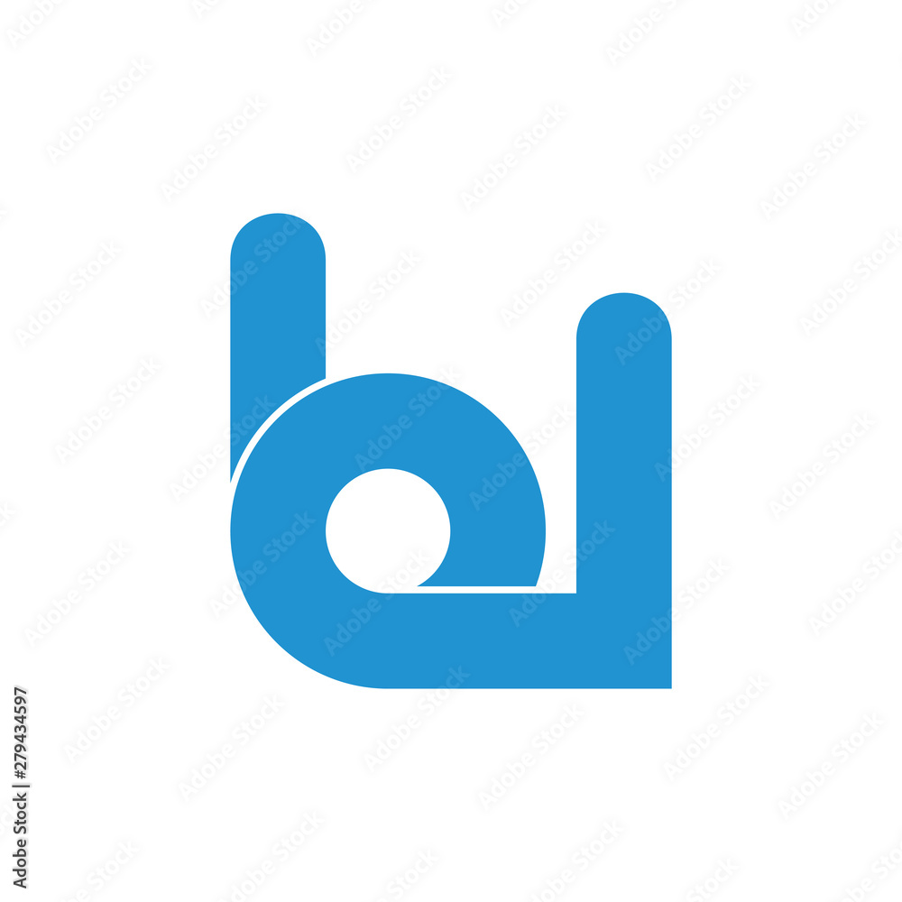 letters bi simple loop logo vector letters bi simple loop logo vector