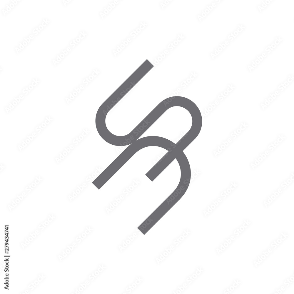 letters sn simple line geometric logo vector letters sn simple line geometric logo vector