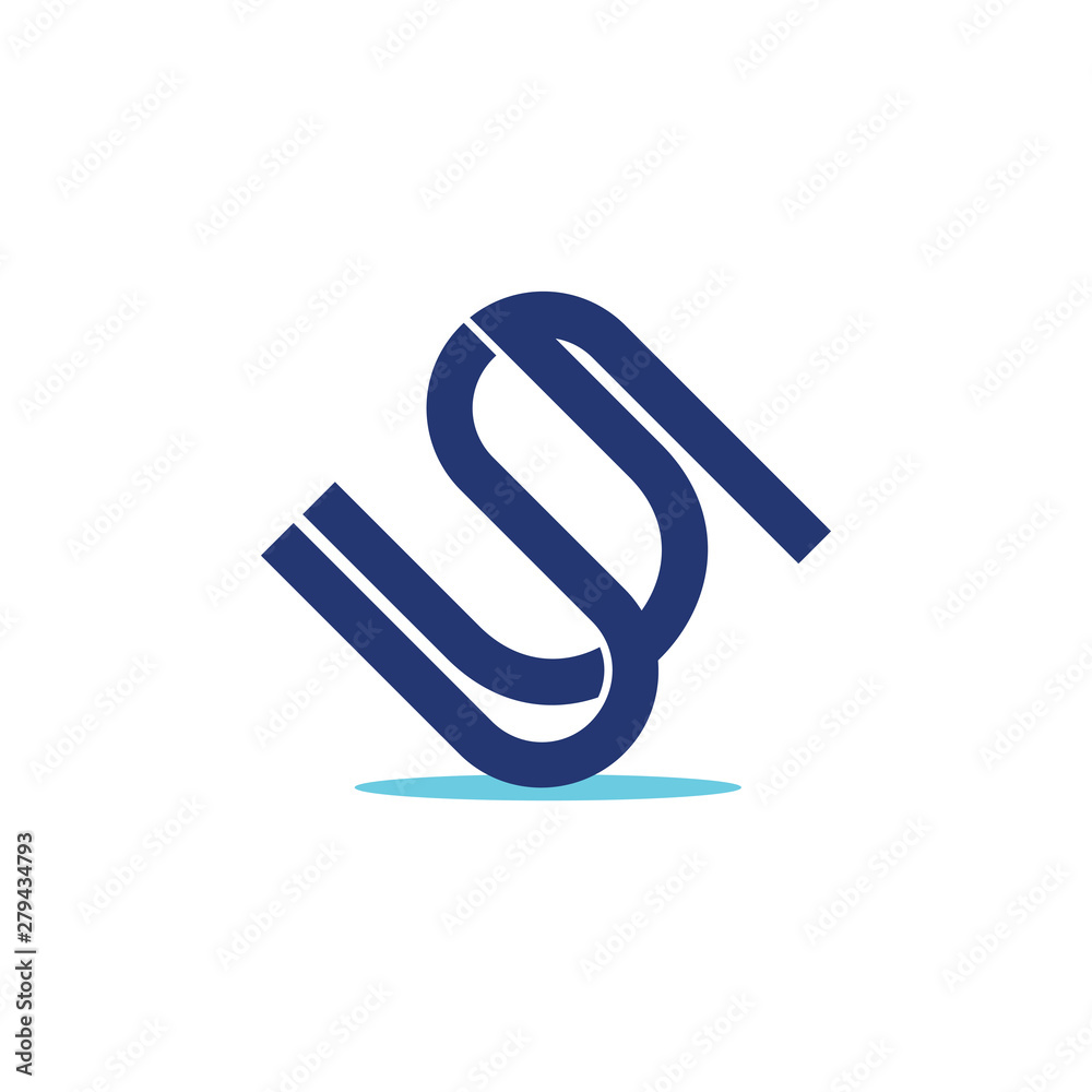 letters us simple line geometric logo vector letters us simple line geometric logo vector
