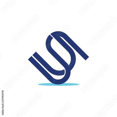 Free Download letters us simple line geometric logo vector - GFXLoad
