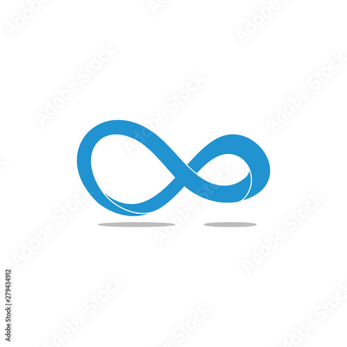 simple infinity lines flat 3d abstract motion logo vector