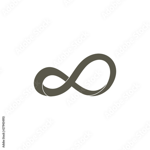 simple infinity lines flat 3d abstract motion logo vector