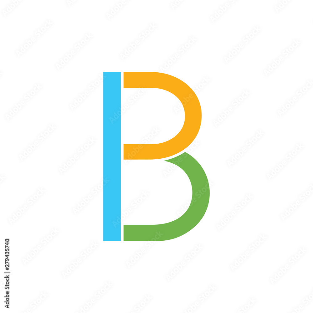 letter pb simple geometric logo vector letter pb simple geometric logo vector