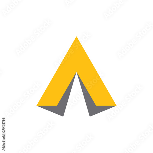 Free Download letter a arrow shadow 3d logo vector - GFXLoad