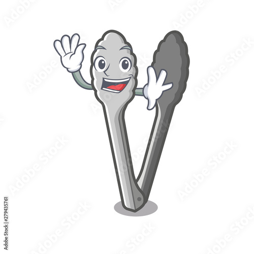 Waving tongs in the a cartoon shape