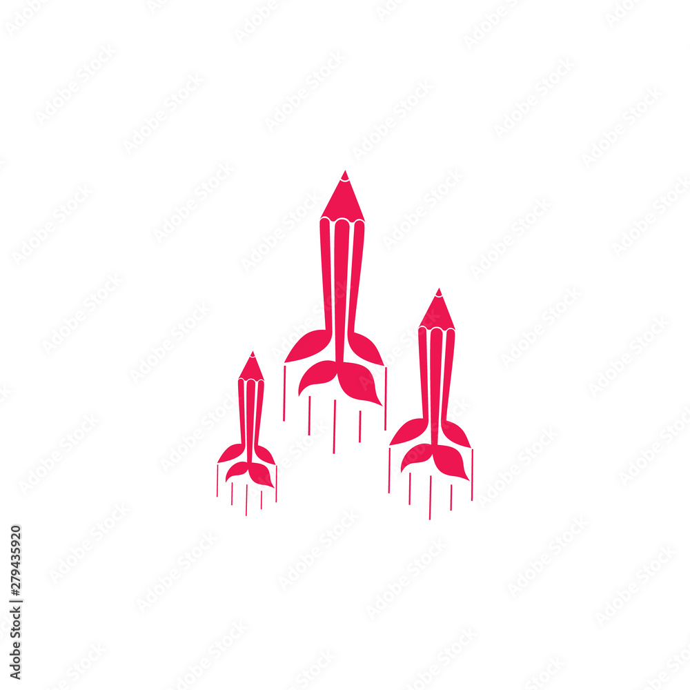 pencil arrow fast success education symbol vector pencil arrow fast success education symbol vector