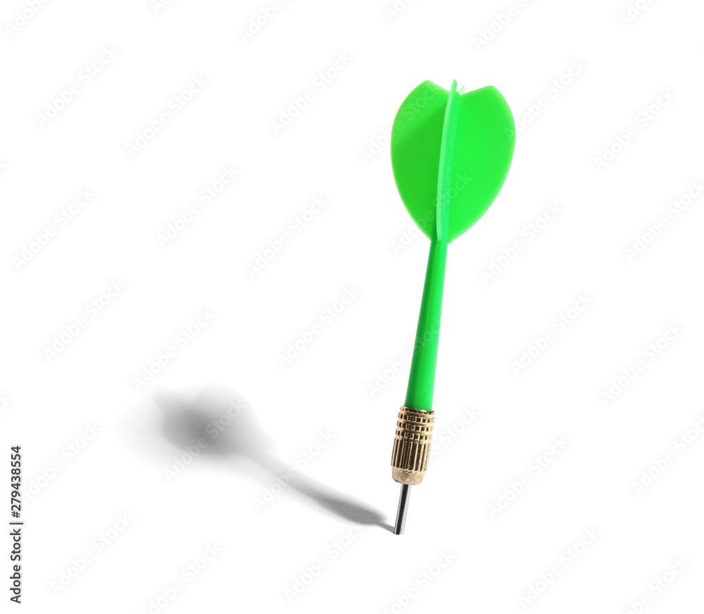 Green dart arrow for game on white background