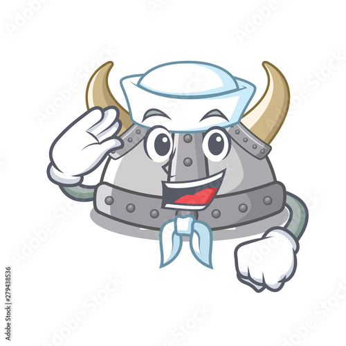Sailor viking helmet isolated with the character