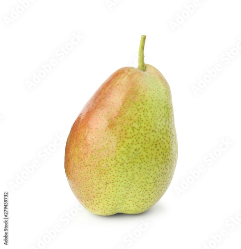Ripe fresh juicy pear isolated on white