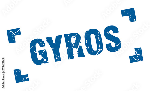 gyros stamp. gyros square grunge sign. gyros