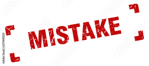 mistake stamp. mistake square grunge sign. mistake