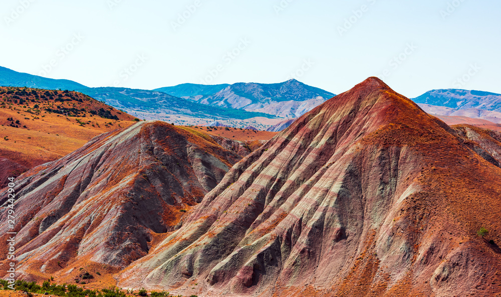 Amazing beautiful  red mountains landscape