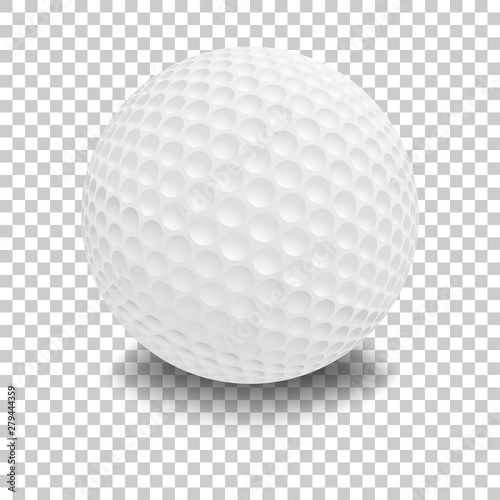 Golf ball isolated on white.