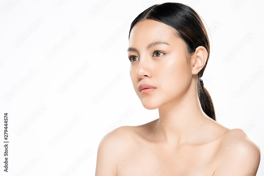 Beautiful Young Asian Woman with Clean Fresh Skin, Beautiful Young Asian Woman with Clean Fresh Skin,