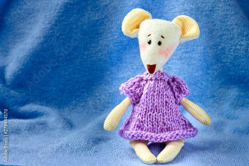 Cute handmade fabric girl m...