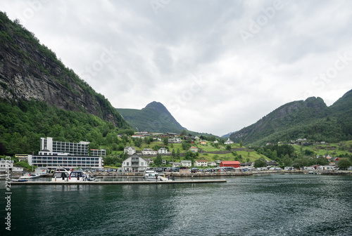 Wallpaper Mural Geiranger / Norway - June 16 2019:  The steepest section of Road 63 between Geiranger and Eidsdal, called  "The Eagle Road”.  From 620 metres (2,030 ft) to the sea level. UNESCO World Heritage Site. Torontodigital.ca