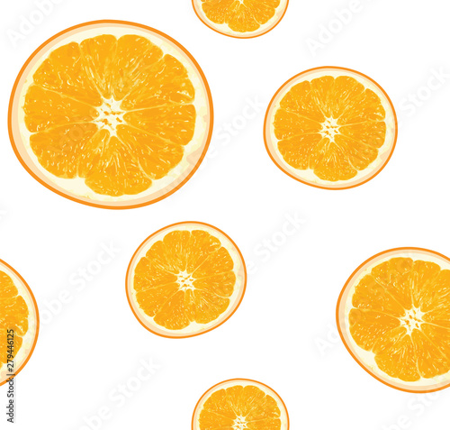seamless orange fruit pattern