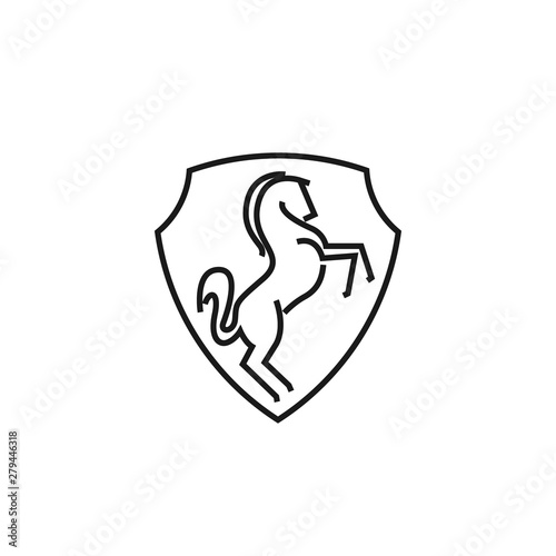 Horse in Shield for Hotel, Finance, investment, Sport Club or any Luxury image Business - Vector