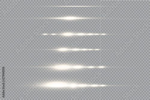 Abstract lines with glow light effect. Glow special light effect. Glowing lines on transparent background. Lines vector.