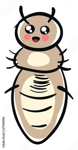 Cute lice, illustration, vector on white background.