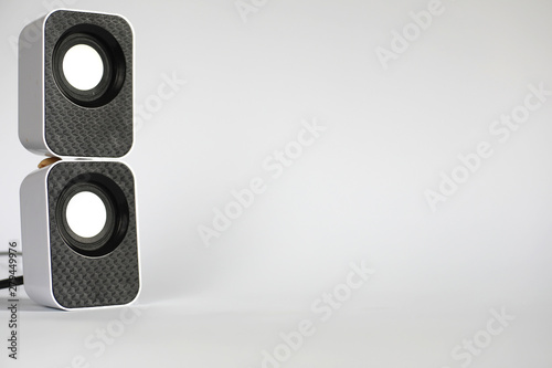 Speakers on white isolated background © alexkich