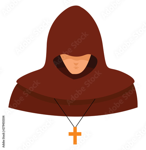 Inquisitor, illustration, vector on white background.