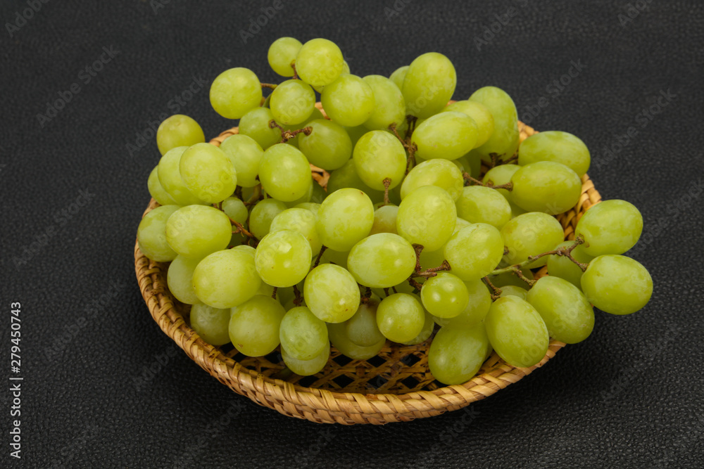 Sweet ripe Green grape branch Sweet ripe Green grape branch