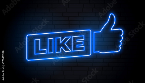 social media like sign in neon style