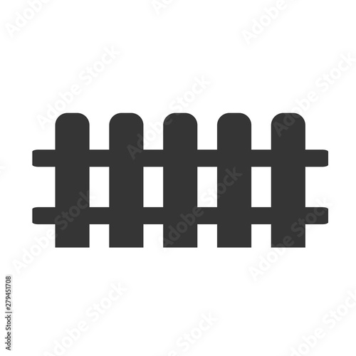 Fence icon trendy template color editable. Fence symbol vector sign isolated on white background. Simple logo vector illustration for graphic and web design.
