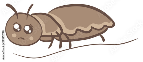 Sad lice, illustration, vector on white background.