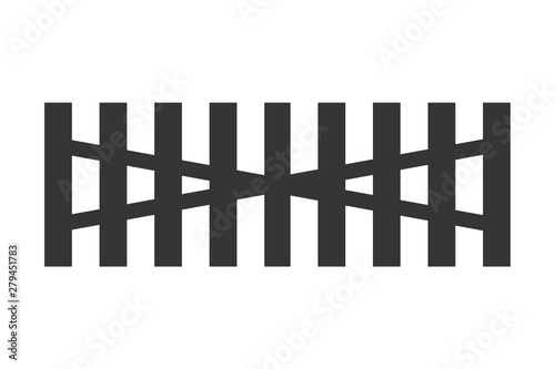 Fence icon trendy template color editable. Fence symbol vector sign isolated on white background. Simple logo vector illustration for graphic and web design.