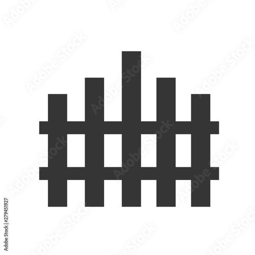 Fence icon trendy template color editable. Fence symbol vector sign isolated on white background. Simple logo vector illustration for graphic and web design.