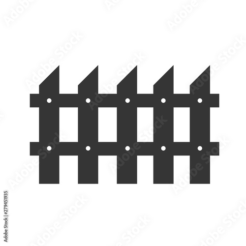 Fence icon trendy template color editable. Fence symbol vector sign isolated on white background. Simple logo vector illustration for graphic and web design.