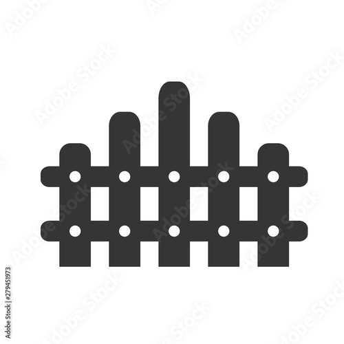 Fence icon trendy template color editable. Fence symbol vector sign isolated on white background. Simple logo vector illustration for graphic and web design.