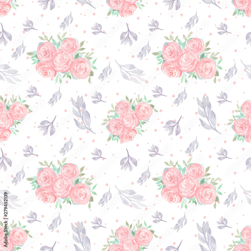 seamless floral pattern with gorgeous flowers