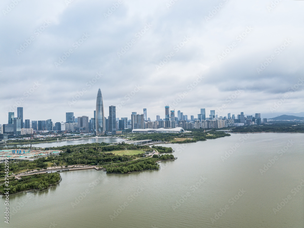 Fototapeta premium Aerial photography of Shenzhen Talent Park, Guangdong Province, China