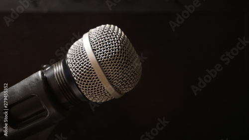microphone with black background