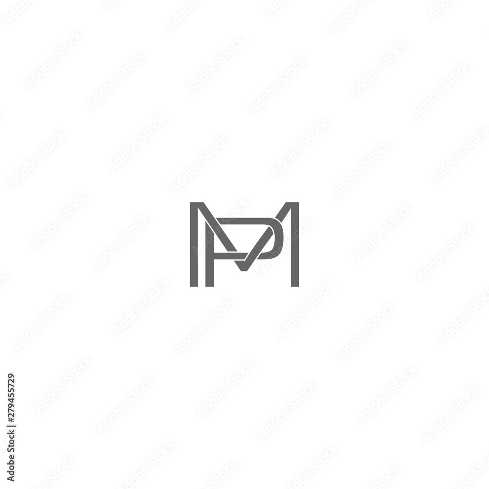 Grey MP Logo Design Vector Grey MP Logo Design Vector