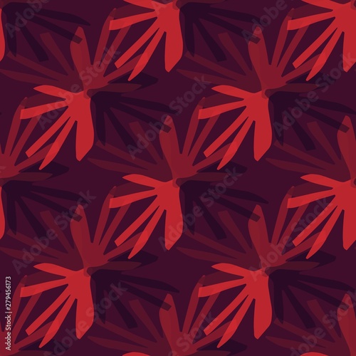 Seamless summer abstract tropical background. Used bright colors: coral, green, yellow . Perfect for printing fabric, cover, packaging, interior. Editable vector