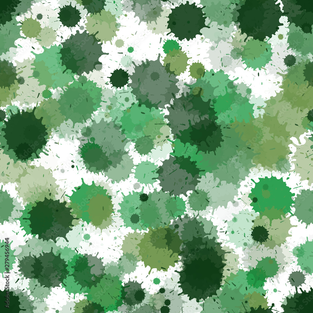 Paint transparent stains vector seamless wallpaper pattern.
