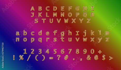 Decorative Font. Each letter and symbol is collected in a separate group. The font will look good on any background (dark, light, color).