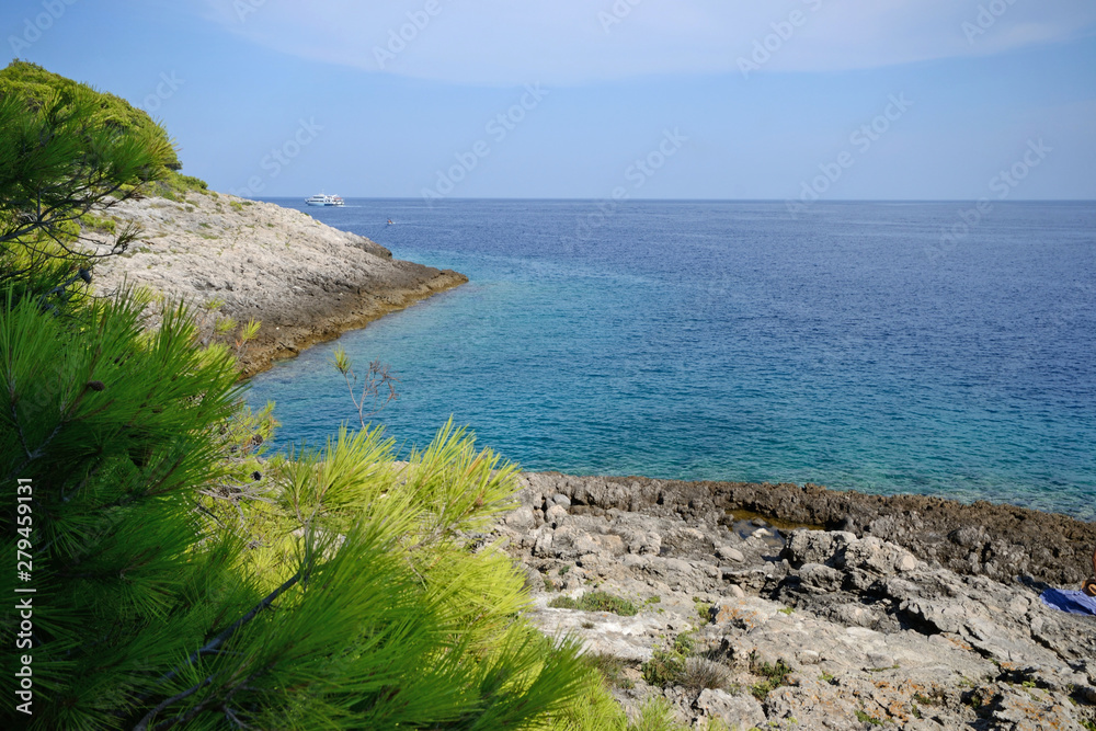 coast of mediterranean sea in Tremiti Islands, Italy
