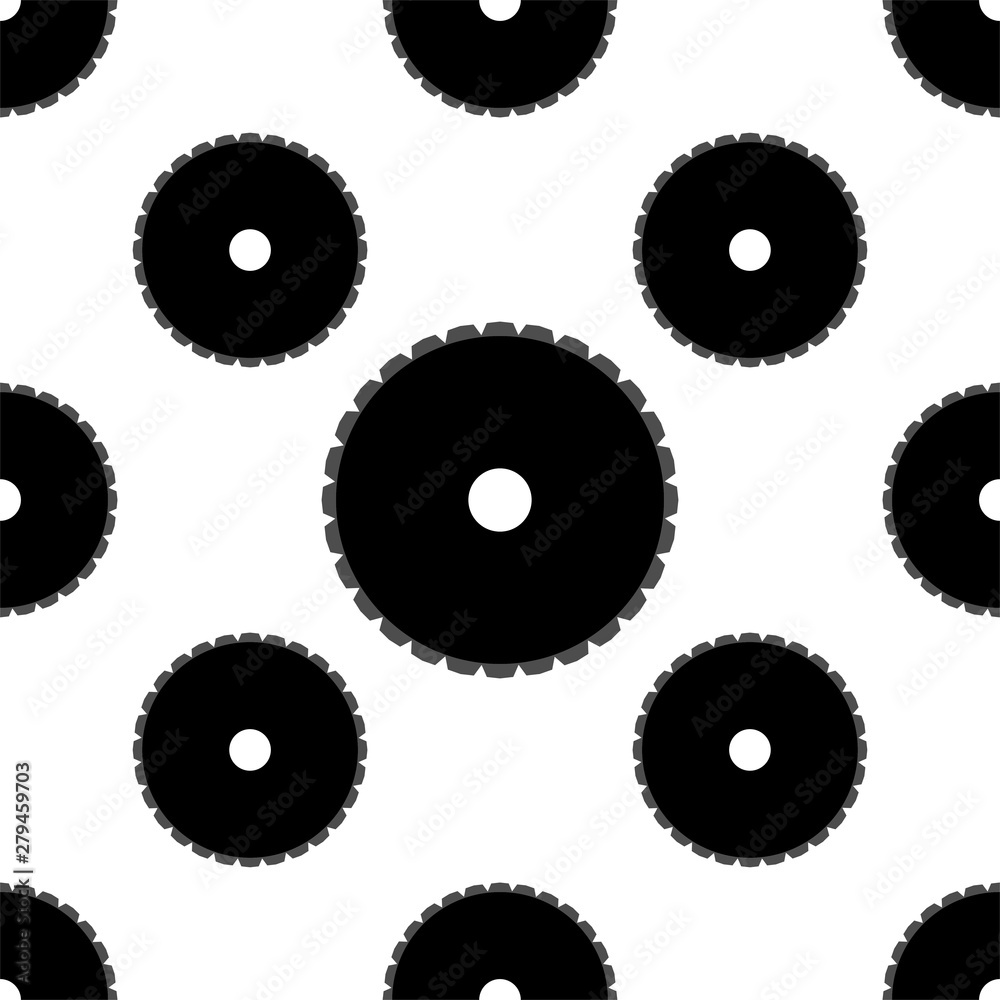 Circular Saw Disk Icon Seamless Pattern Circular Saw Disk Icon Seamless Pattern